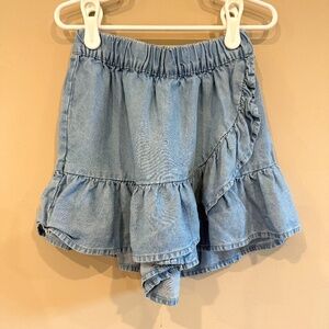 Cat & Jack Soft Denim Ruffle Skort | XS (4-5)